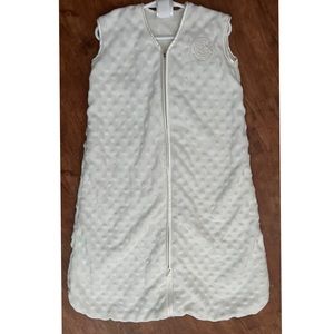 6-12 month Medium White Fleece Halo Sleep Sack